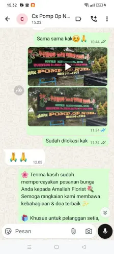Testimonial Papan Bunga kemang pratama