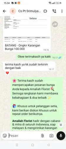 Testimonial Papan Bunga kemang pratama