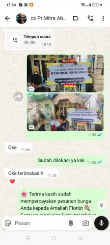Testimonial Papan Bunga kemang pratama