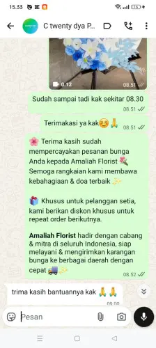 Testimonial Standing Flower kemang pratama