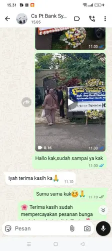 Testimonial Papan Bunga kemang pratama